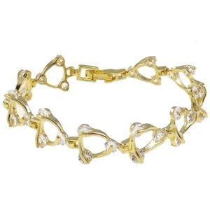 New Vintage 1930’s Style White CZ Stone Bracelet
